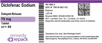 Diclofenac Sodium  75mg 70518 0627 02